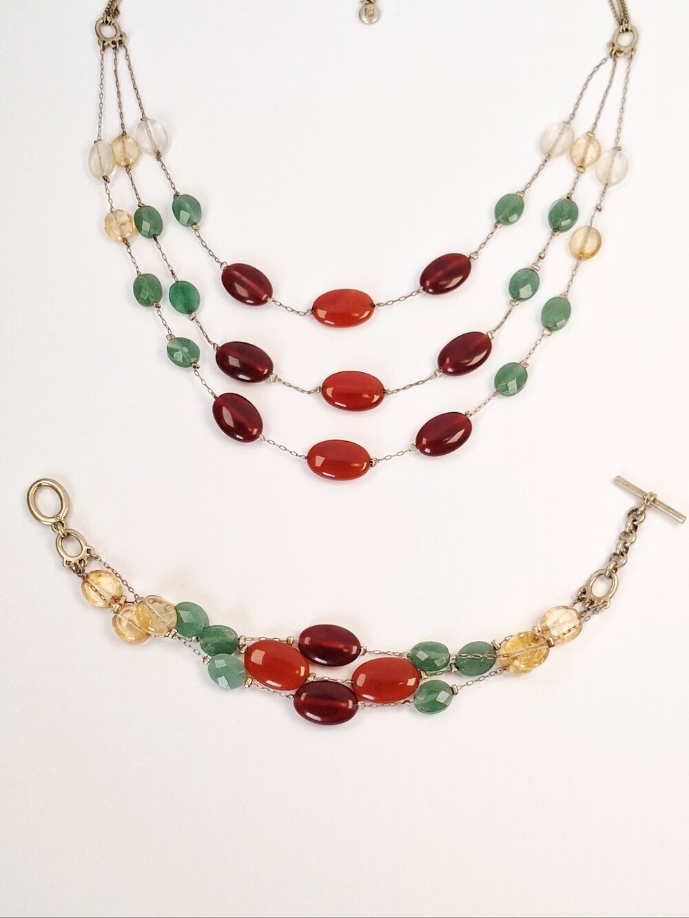 Liz Claiborne | Vintage | Earth Tone Necklace with Bracelet